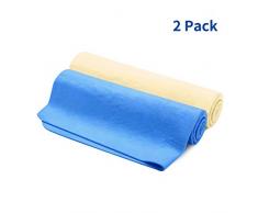 SKL PVA Kühl-Handtuch, 2 Stück, EIS-Sport-Handtuch, schnelltrocknend, super saugfähig, kühles Handtuch zum Trocknen von Haaren, Yoga, Fitnessstudio, Fitness, Laufen, Reisen, Camping, Rucksackreisen