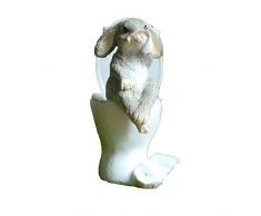 Gemmia Garten-Statue Kaninchen Toilettendeckel Nase Kaninchen