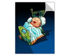 Artwall Kunstdruck auf Leinwand artapeelz Luis Peres Kinder im Bett 2 abnehmbare Art Wand Graphic, 14x18