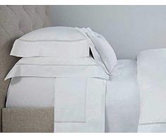 Tuscany Fine Linens Bettwäsche-Set für Doppelbett, Weiß