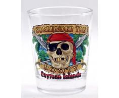 CAYMAN Inseln Pirat Surrender the Booty Shot Glas