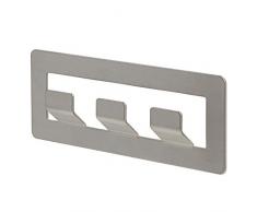 Tiger Hakenleiste Open, Multi Haken aus gebürstetem Edelstahl, einfache Montage durch kleben