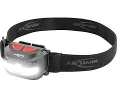 ANSMANN Akku LED Kopflampe - Profi LED Arbeitsleuchte mit 250 Lumen - Stirnlampe LED ideal zum Radfahren Laufen mit Hund Joggen Angeln Jagd Klettern Werkstatt Fahrrad Licht Lauflicht HD250RS