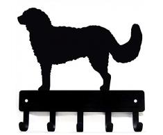 The Metal Peddler Goldendoodle Schlüsselbrett für Hundeleine Casual Small 6 inch Wide schwarz