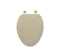 Rasentrimmer beige hygienischen Kunststoff WC-Sitz für längliche Toiletten.
