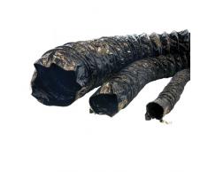 rubber-cal Air Ventilator schwarz Luftkanal Schlauch (Voll gedehnt), 12 Zoll von 25-feet