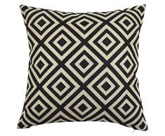 Quadratisch Schwarz und Weiß geometrische Kissenbezug, bedruckt chezmax Baumwolle Überwurf Kissen Fall Kissenbezug Pullunder pillowslip Kissenbezüge für Home Sofa Couch Betten Stuhl Sitz Zurück, Lattice, 20*20WITHOUT FILLER