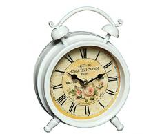 Ambiente Haus 84624 Tischuhr aus Metall Rosen 16 cm