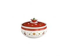 Villeroy & Boch Toys Delight Zuckerdose, Premium Porzellan, Weiß/Rot
