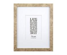 CB Gift Heartfelt Bilderrahmen aus Holz, für 10 x 15 x 20 cm, mit Matte, 22,9 x 27,9 cm, Grau