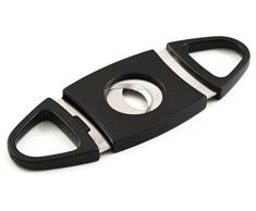 Prestige Import Group Zigarrenschneider mit 2 Klingen, Schwarz