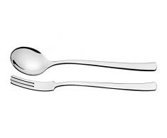 Tramontina 66934/593 Essentials Spaghettibesteck Set, Spaghettigabel und Spaghettilöffel, Edelstahl AISI 430