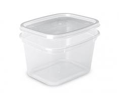 GUILLIN RC450 Karton Box wiederverwendbar transparent Micro ondable zu Deckel unabhängigen, Kunststoff, transparent, 11,5 x 9,5 x 6,7 cm