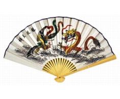 Asian Home Classic 50,8 cm Oriental Feng Shui Wandbild Fan-Dragon & Pheonix