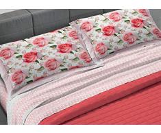GEMITEX Bettwäsche-Set für Betten aus Stoff GTT04, Farbe 08 Taupe für Doppelbett Maxi 100% Baumwolle 30/27