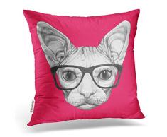 Emvency Dekorativer Überwurf Kissenbezug Schlafzimmer Couch Sofa Home Decor Fuchs Wikinger Tattoo im keltischen Stil Kunst Nordtattoo Tiere quadratisch 40,6 x 40,6 cm Fuchs Kolonialstil 16x16 Multi 8