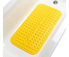 TIKE SMART Premium Badewanneneinlage - lang, extralang, Vinyl, Blickdicht gelb, M