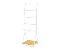 WENKO Handtuchhalter Verona Weiß, Handtuchständer und Kleiderständer, kann vor den Heizkörper gestellt werden, lackierter Stahl, 51 x 156,5 x 40 cm