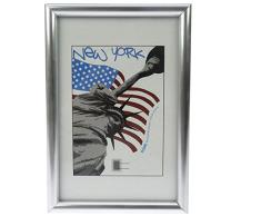 Dörr Stehleuchte New York Silber – Rahmen Hintergrundbeleuchtung (Silber, Präsentationsständer Stand-Display Hintergrundbeleuchtung, 18 x 13 cm