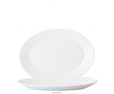 Arcoroc Hotelerie Blanc Uni Teller, Flach, Oval, 6