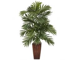 Nearly Natural Fast Natur 6675 Areca Palm mit Bambus Vase Dekorative Silk Pflanze, Grün