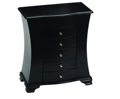 Mele & Co Jen Schmuckkästchen, lackiert, 29 x 15,5 x 33 cm, Schwarz