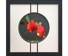 King Silk Art 36040 Wandbehang/Wandteppich, 100% handgefertigt, Verschiedene Blüten von bunten roten gelben Tulpen 13x13x0.6 05 Two Fish