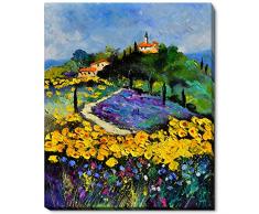 La Pastiche Provence 561140 Gerahmter Leinwand-Druck, Canvas, Mehrfarbig, 22 x 18