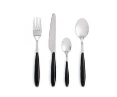 Quid Look Black 6 Gabeln, 6 Messer, 6 Löffel, 6 Löffel, Edelstahl