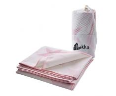 Nekka Mikrofaser-Handtuch für Reisen, Sport, Strand, Handtuch Schnell trocknend, sehr saugfähig, sehr leicht. Ideal für Camping, Fitnessstudio, Strand, Schwimmen, Rucksackreisen. Best Mikrofaser-Handtuch mit Design X-Large Pink Stars