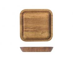 H&H 9287 Quadratisches Tablett Acacia, 14 cm