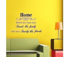 Walplus Wand Sticker Heim Zitat Abnehmbare Selbstklebend Wandkunst Aufkleber Vinyl Heim Dekoration DIY Wohnzimmer Schlafzimmer Büro Dekor Tapete Kinderzimmer Geschenk, Mehrfarbig