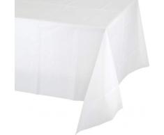 mountclear Einweg Kunststoff Tischdecken – 137,2 x 274,3 cm Größe Tischdecke – Ideal Rechteckiger Tisch Covers für jede Tische bis zu 8 m lang – Easy Sanierung von post-event Mess, plastik, weiß, 54 x 108 Rectangle