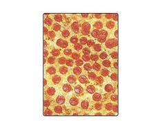 99,1 x 124,5 cm & 124,5 x 203,2 cm & 149,9 x 203,2 cm Decke Komfort Wärme Weiche Cozy Klimaanlage Einfache Pflege Maschinenwäsche Funny Pizza Design, Polyester, Orange, 59 x 80