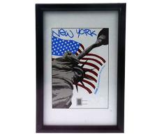 Dörr Stehleuchte New York schwarz – Rahmen Hintergrundbeleuchtung (schwarz, Präsentationsständer Stand-Display Hintergrundbeleuchtung, 15,24 x 20,32 cm)