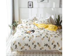 EnjoyBridal Teens Kinder Bettbezug-Sets und 2 kissenrollen, Wende-Kinder Einzelbett Baumwolle Bettdecke, 3 Stück Bettbezug Set queen, baumwolle, Heart-shaped, Twin