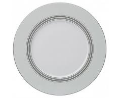 Guy Degrenne Exquisite Skizze 3 Stück Platzteller Porzellan, grau, 32,5X32,5X1,93