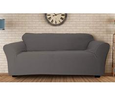 Quick Fit Hanover Stretch Samt Sofabezug grau, Loveseat Cover