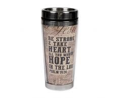 Dicksons Namen Gottes, BE Strong und Nehmen Herz 16 Unze Edelstahl Reise Tumbler Becher