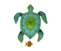 Allen Designs Sup Daddy? Wanduhr Schildkröte schwingend mit Pendel
