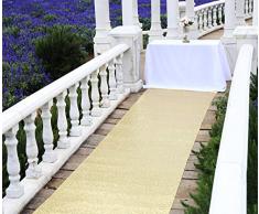 Zdada Gang Läufer, Gang Läufer für Hochzeiten Gang Läufer Outdoor 48 x15ft Gold
