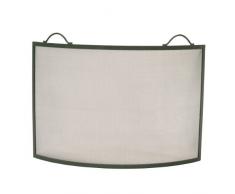 Kamino Flam Funkenschutzgitter, Kamingitter aus Eisen, Kaminfunkenschutzgitter in der Farbe Gussgrau, Schutzgitter gebogen und selbststehend, Maße: ca. 81,5 x 0,5 x 61,5 cm