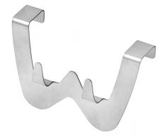 FACKELMANN Türhaken Willi 8x5cm aus Edelstahl, Silber, 8 x 5 x 2.7 cm