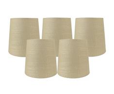 meriville Kronleuchter Lampenschirme, 4-Zoll von 12,7 cm von 12,7 cm, Wechselrahmen, Leinen, Maisgelb, Set of 5