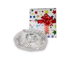 WhopperIndia Chinese Feng Shui Schildkröte Schildkröte Glas Statue Vastu mit Blattform Teich Topf Glück Geschenk der besseren Gesundheit mit Geschenkpapier