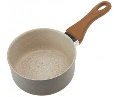 Leber 2520 – 16 Soft Touch Schmortopf mit Griff, 16 cm, Dicke 3 mm, Creme, 6 Einheiten