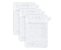 Möve Bamboo Luxe Waschhandschuhe, Snow, 20 x 15 cm, 3