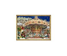Alexander Taron ADV780 Adventskalender im viktorianischen Stil, 26,7 x 36,8 x 0,1 cm, Braun