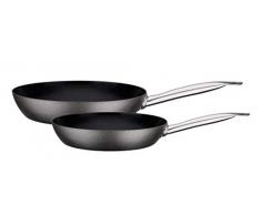 GSW 166645 Pfannen-Set Avanti 2-tlg, Karbonstahl, Edelstahl rostfrei, schwarz