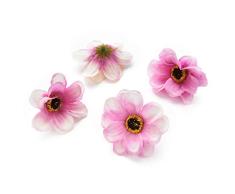 Künstliche Blumenköpfe in Großhandel zum Basteln, Seide, Sonnenblumen, Gänseblümchen, Pfingstrose, Handarbeit, künstliche Blumenköpfe, Hochzeitsgeschenke, Dekoration, DIY Kranz, Geschenk, Scrapbooking, Bastelblume, 50 Stück (6 cm) hellviolett